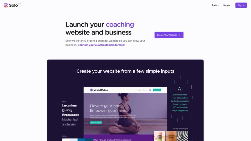 image for Solo AI Website Creator