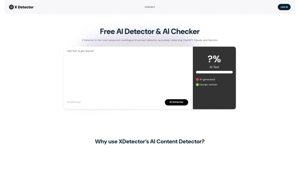 image for X Detector | AI Content Detector