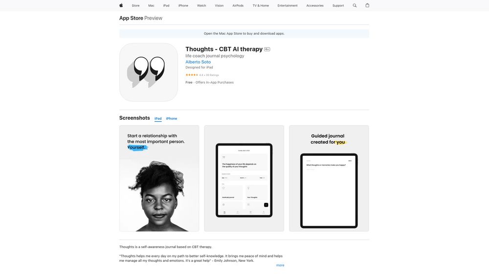 image for Thoughts - CBT AI therapy