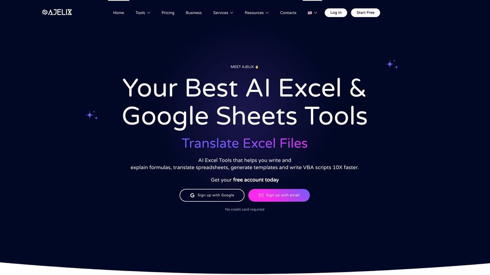 image for Ajelix AI Excel Tools