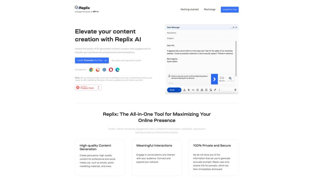 image for Emails, replies and posts with GPT-4