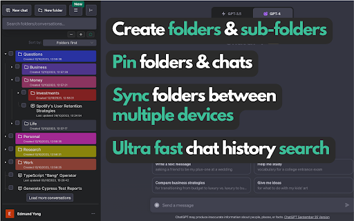 image for ChatGPT Folders & GPT-3.5/4 AI Online Copilot