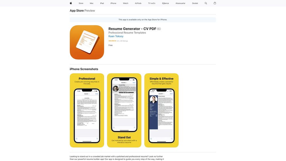 image for Resume Generator 100% Free