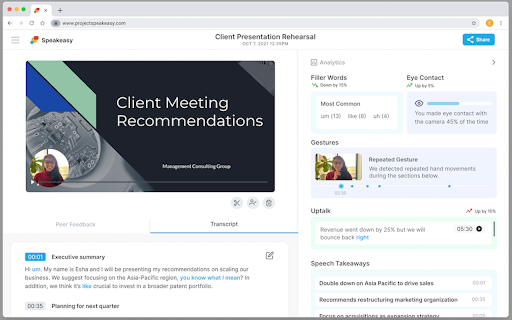image for Speakeasy: AI powered speech coach