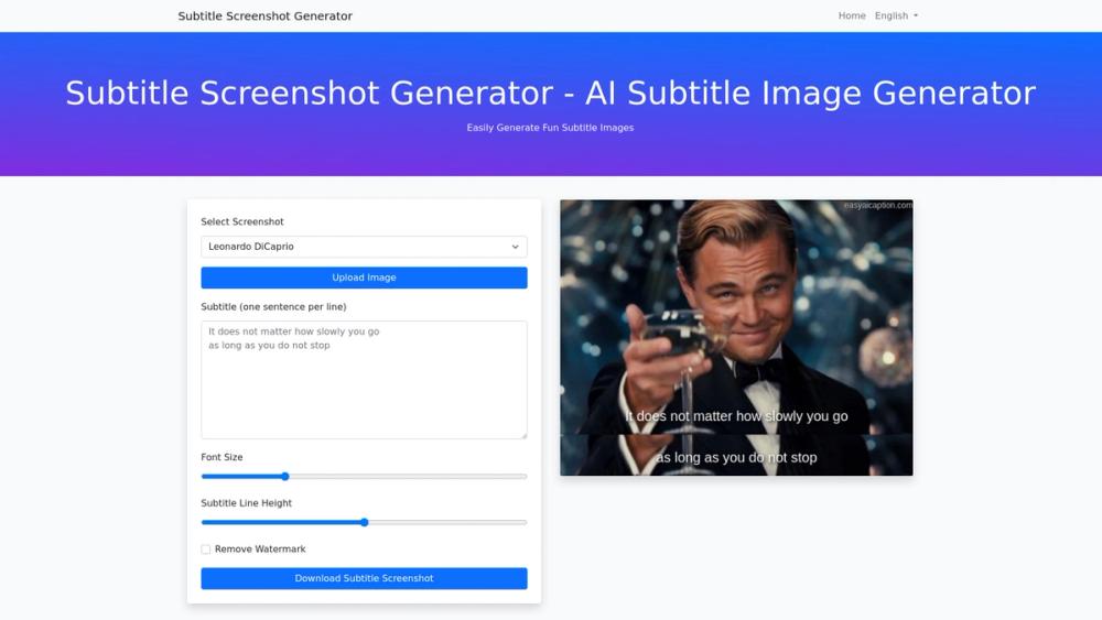 image for AI Subtitle Image Generator