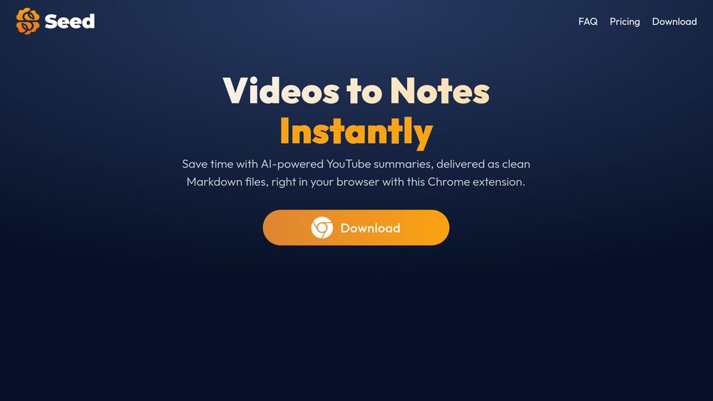 image for Seed - Youtube to Obsidian