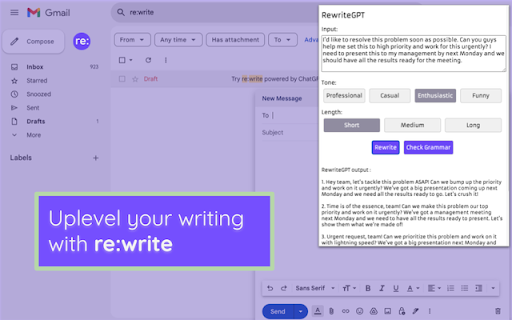 image for re:write - Your writing companion