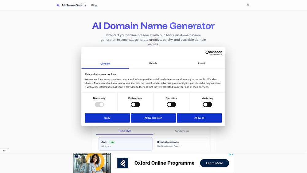 image for AI Name Genius
