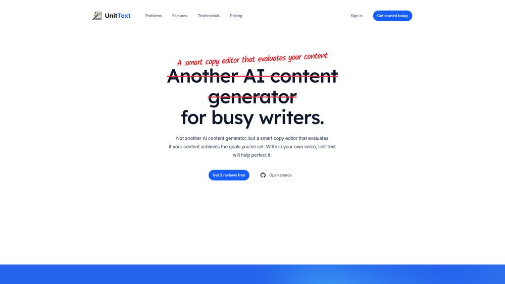 image for UnitText - AI copy editor