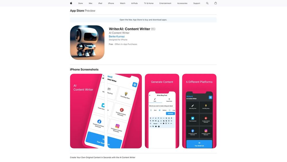 image for WriterAI: Content Writer