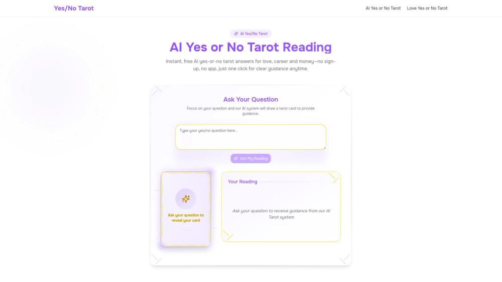 image for AI Yes No Tarot