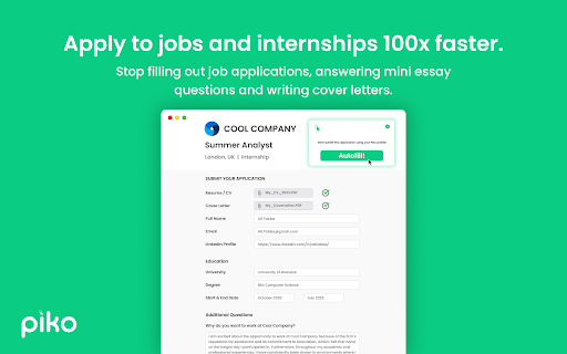 image for Piko - Autofill job applications