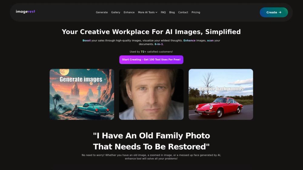 image for Imagerest - All-In-One Al Image Platform