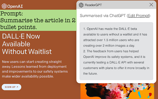 image for ReaderGPT: ChatGPT powered web summary