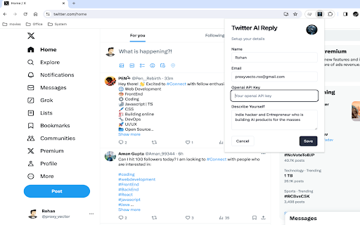 image for Twitter AI Reply