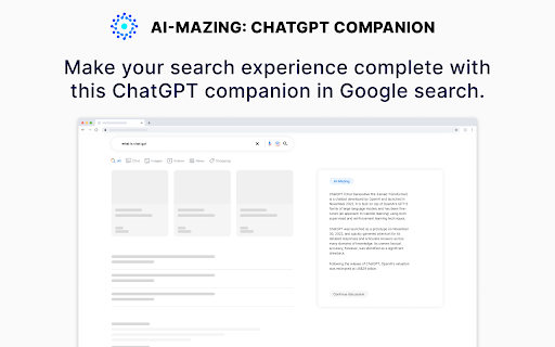 image for AI-Mazing: ChatGPT companion for Google