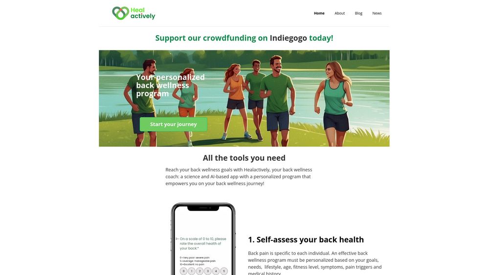 image for Healactively back wellness app