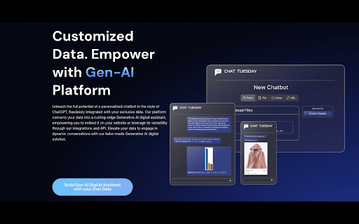image for ChatTuesday.com - Customized Data. Empower with Gen-AI Platform