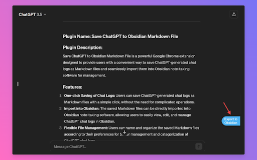 image for Save ChatGPT to Obsidian