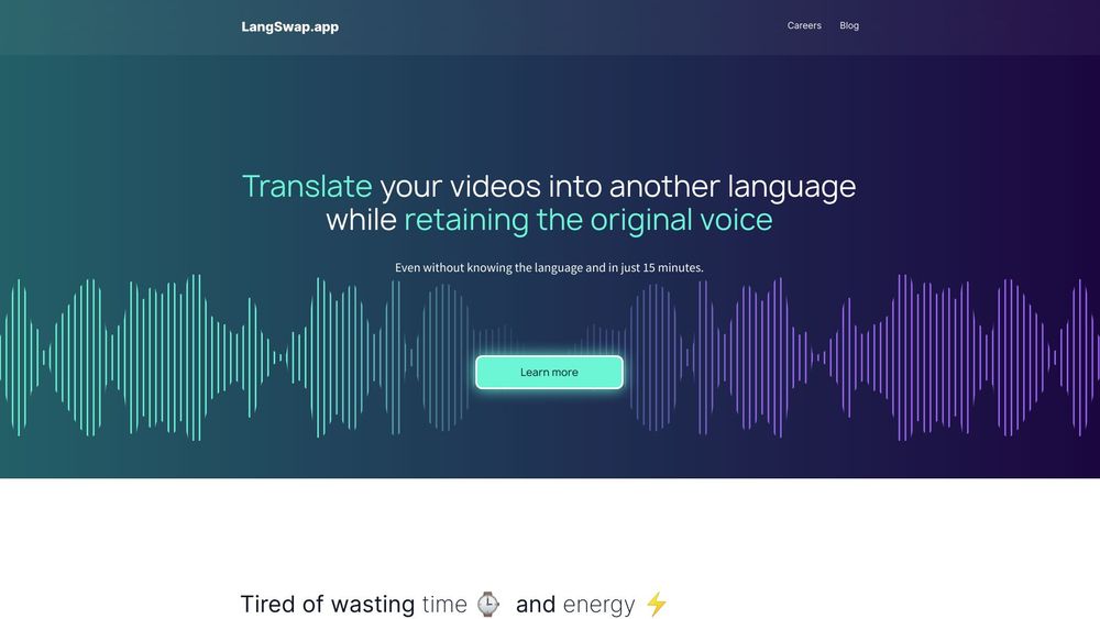 image for Langswap.app - a video translator tool