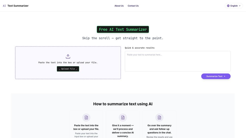 image for AI Text Summarizer-