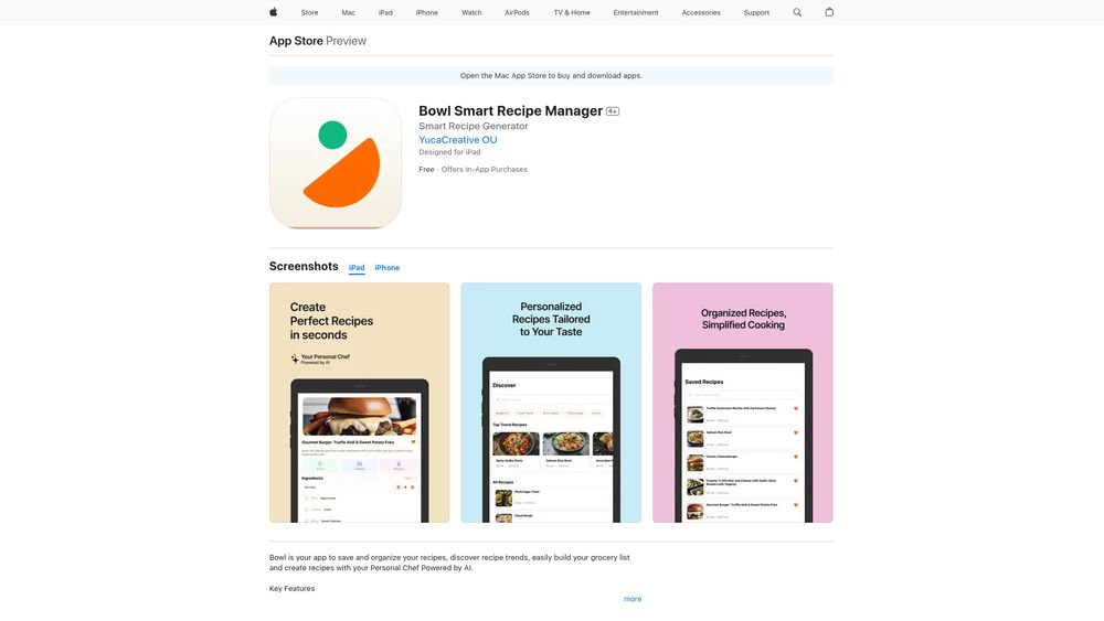 image for Bowl Smart Recipe Manager