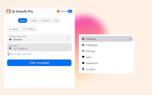 image for IG Growth Pro - Auto Follow & Unfollow