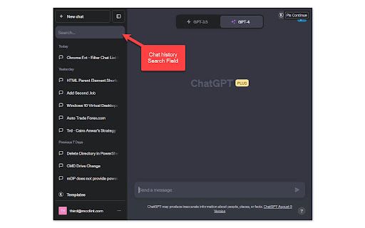 image for ChatGPT - Chat History Search & Filter