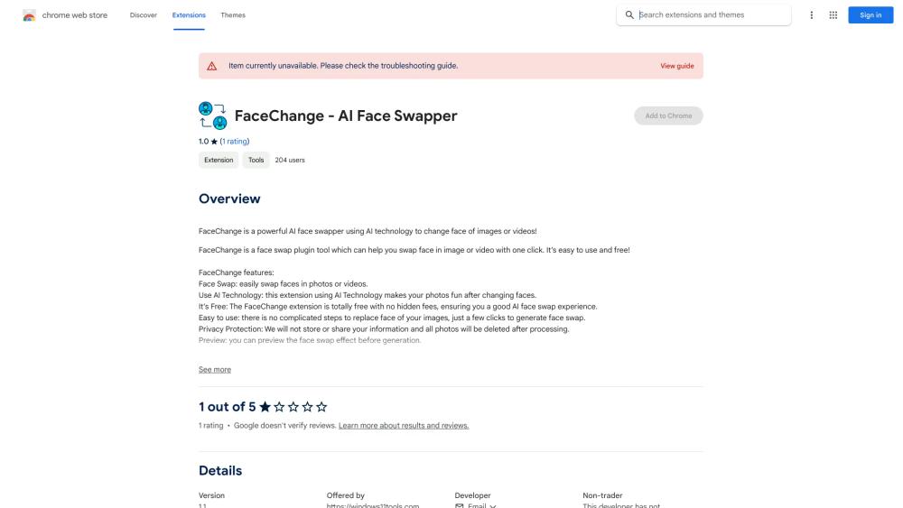 image for FaceChange - AI Face Swapper