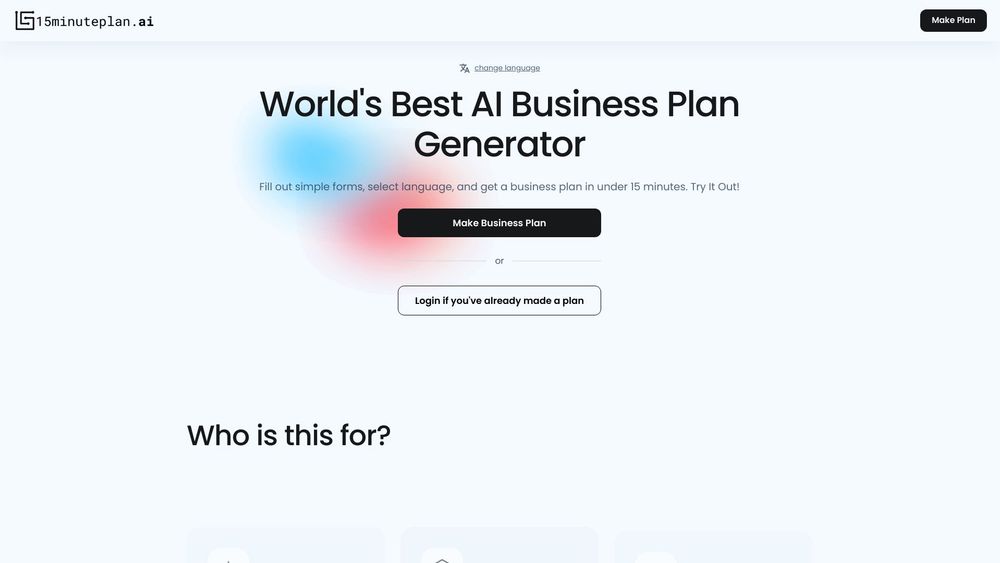 image for 15minuteplan.ai