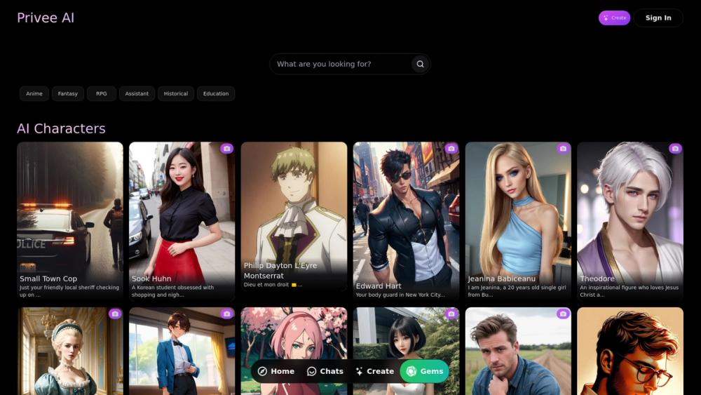 image for Privee AI - Soulful AI Characters