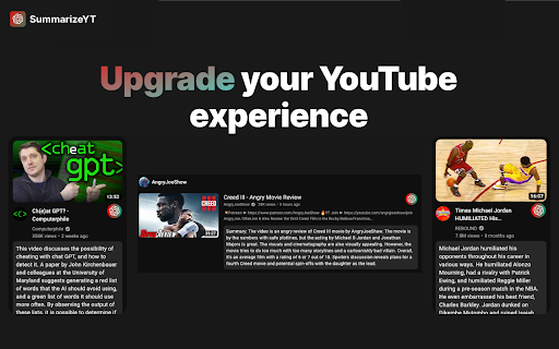 image for SummarizeYT - YouTube Summary with ChatGPT