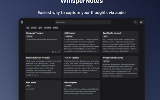 image for WhisperNotes - Audio note taking app