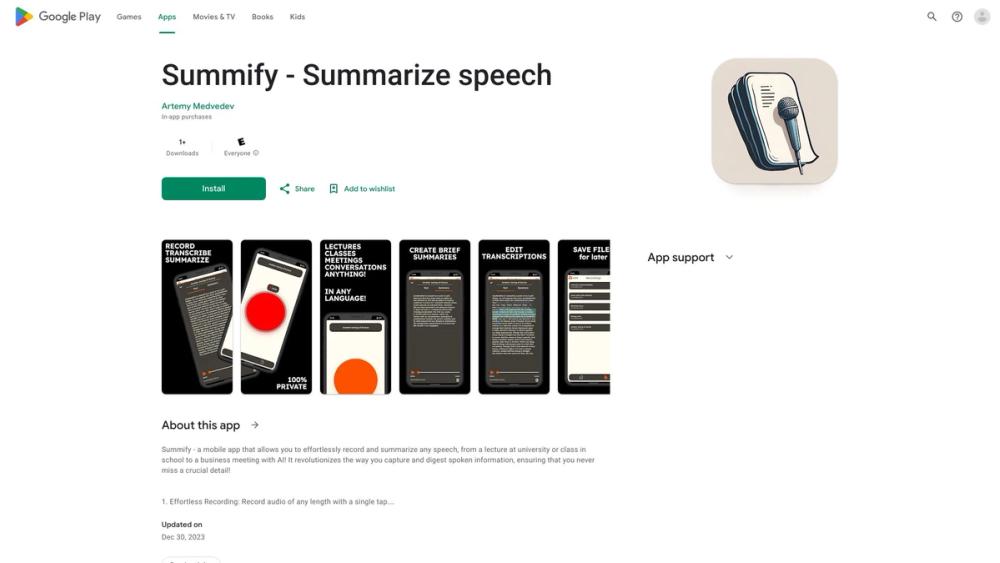 image for Summify - Summarize speech