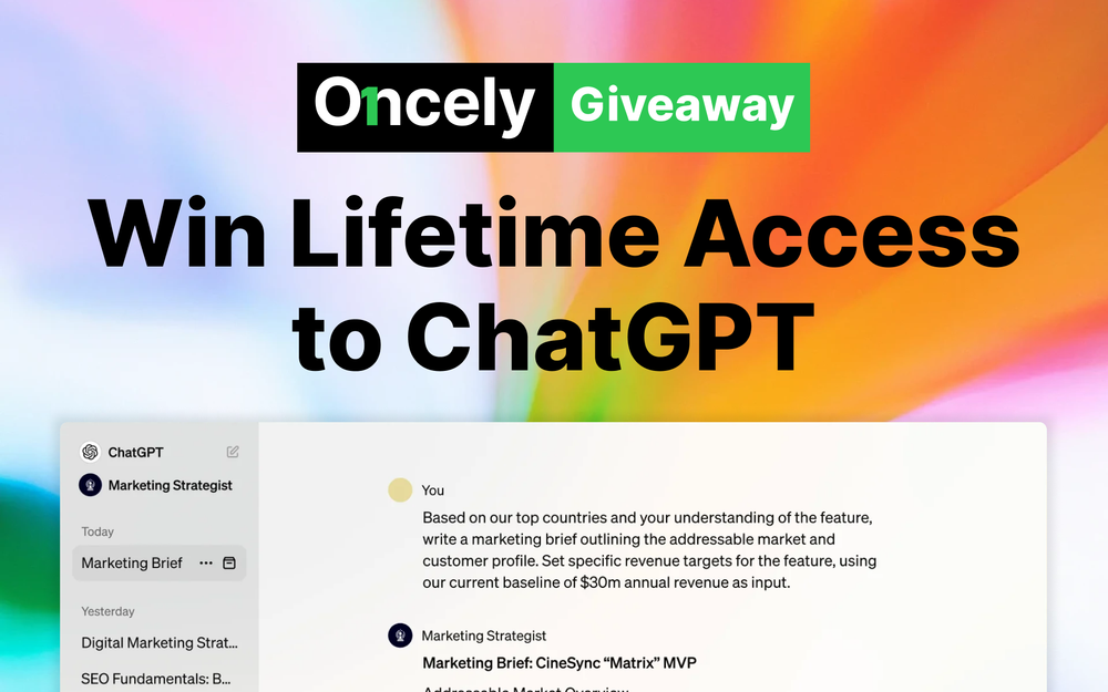 image for Oncely Giveaway