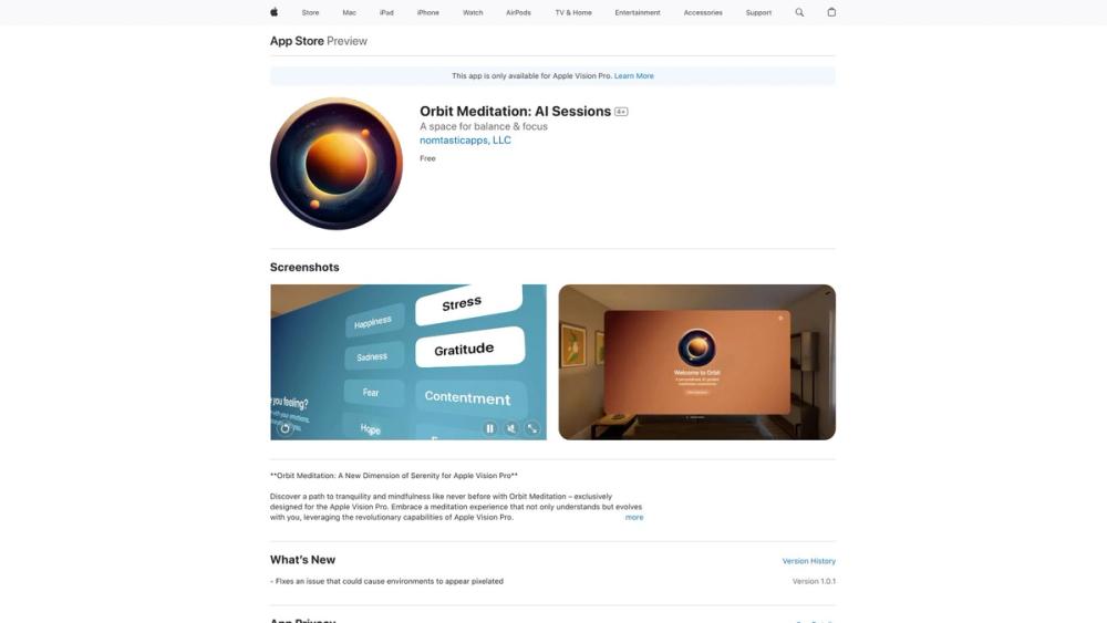 image for Orbit Meditation for Apple Vision Pro