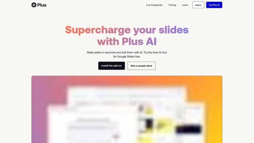 image for Free Market Research Report from Plus AI