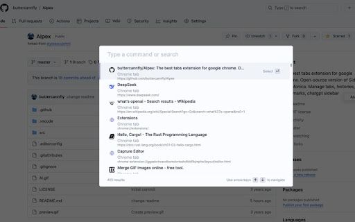 image for AIpex —— Tab & History Manager, AI Companion