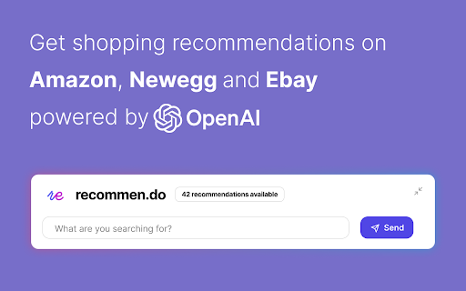 image for AI recommendations for shopping - recommen.do