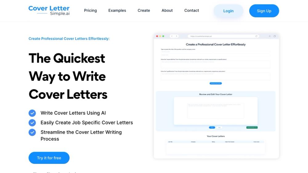 image for CoverLetterSimple.ai