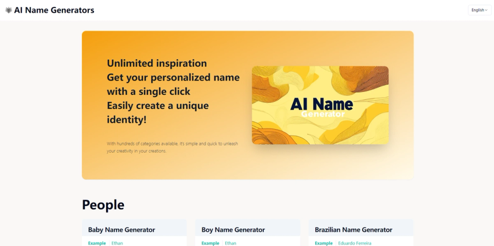 image for AI Names Generator