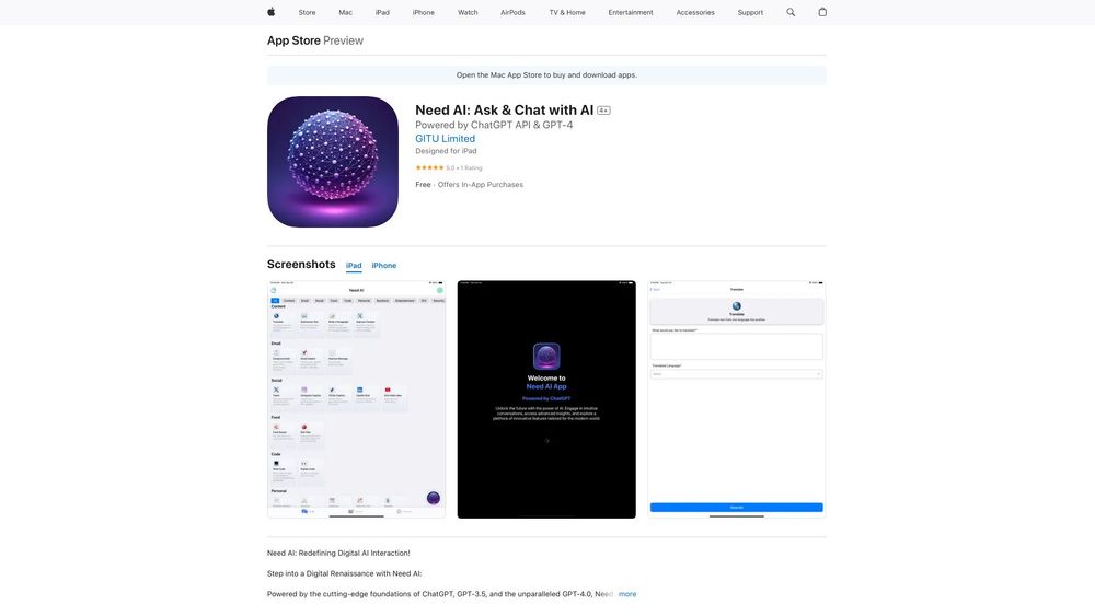 image for Need AI: Ask & Chat with AI