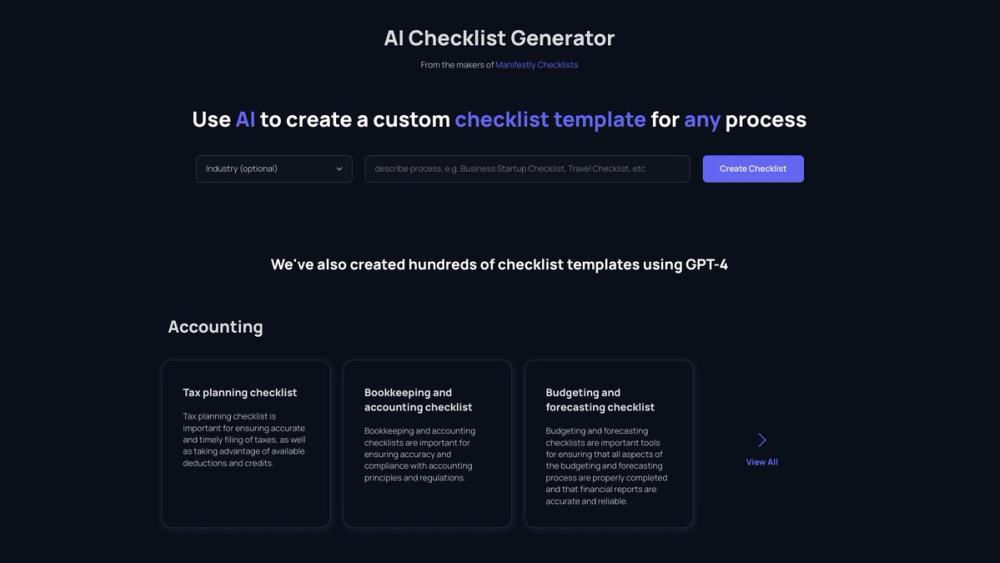 image for Checklistgenerator AI