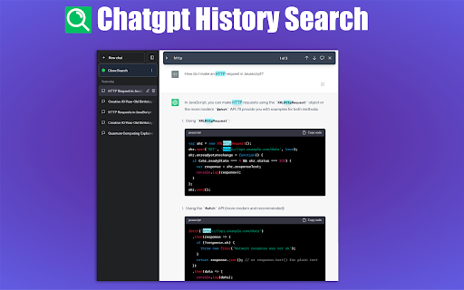 image for ChatGPT Chat History Search
