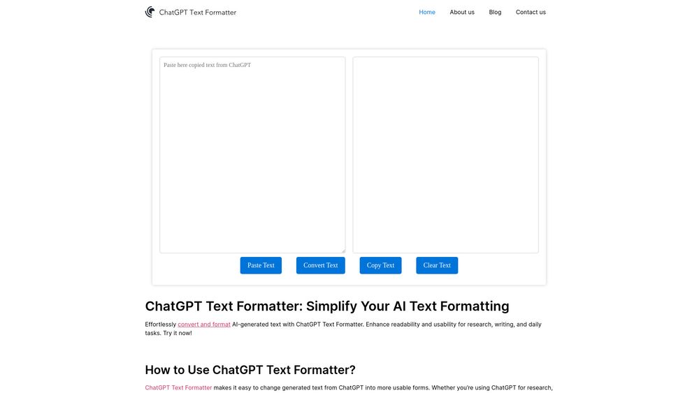 image for ChatGPT Text Formatter