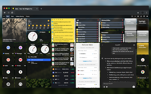 image for New Tab Widgets - embed iframes and more to create advanced dashboards