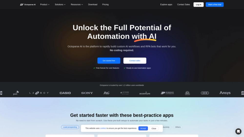 image for Octoparse AI - Workflow Automation Software