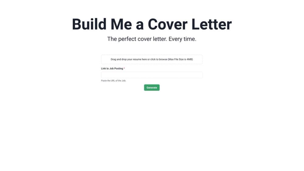 image for Build Me A Cover Letter