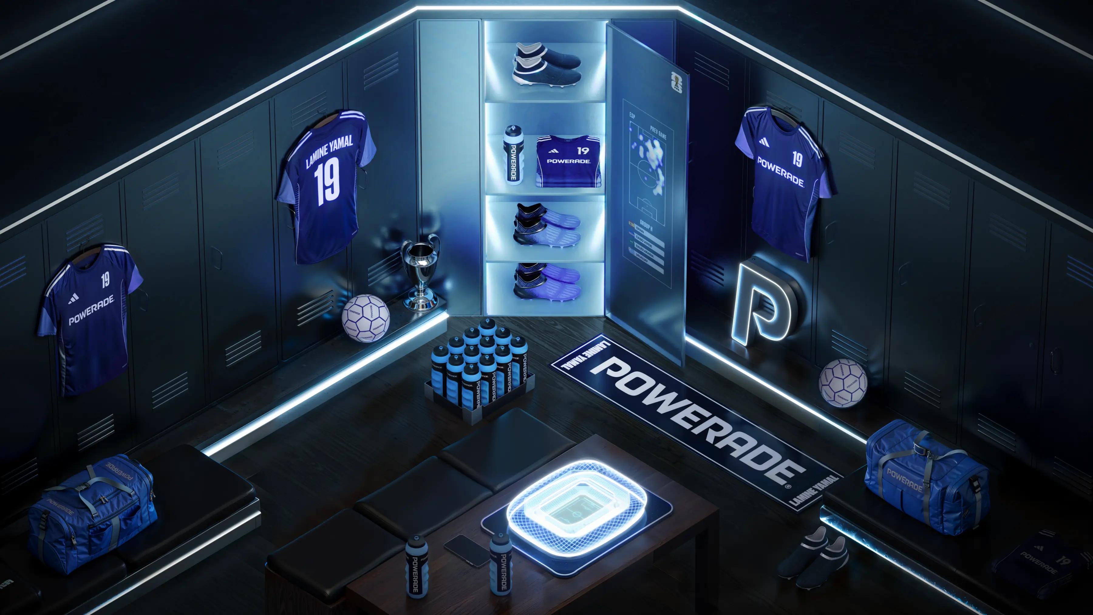 High quality render of the Powerade House of Legends Locker Room