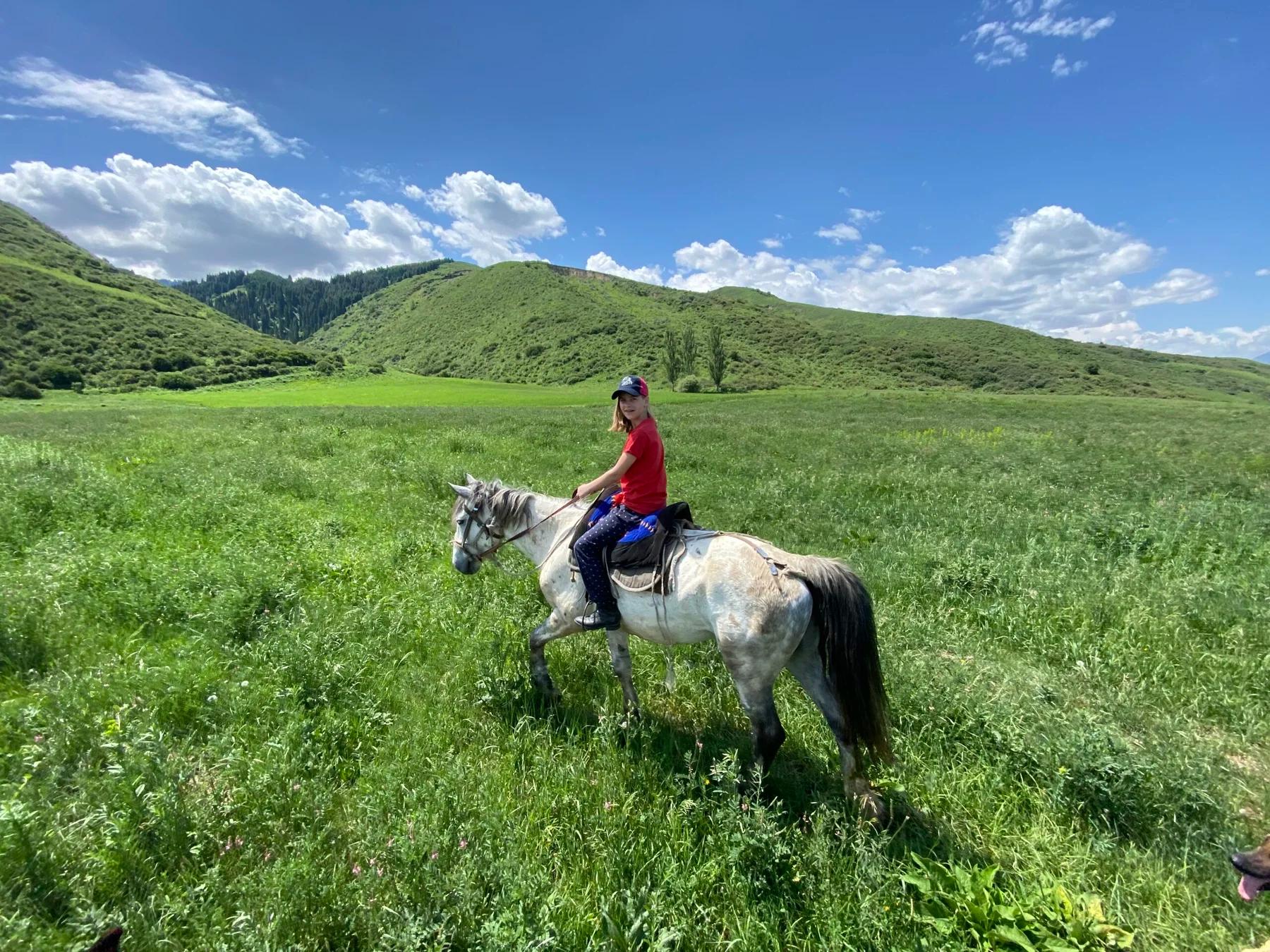 Horseback riding in Chon Kemin valley